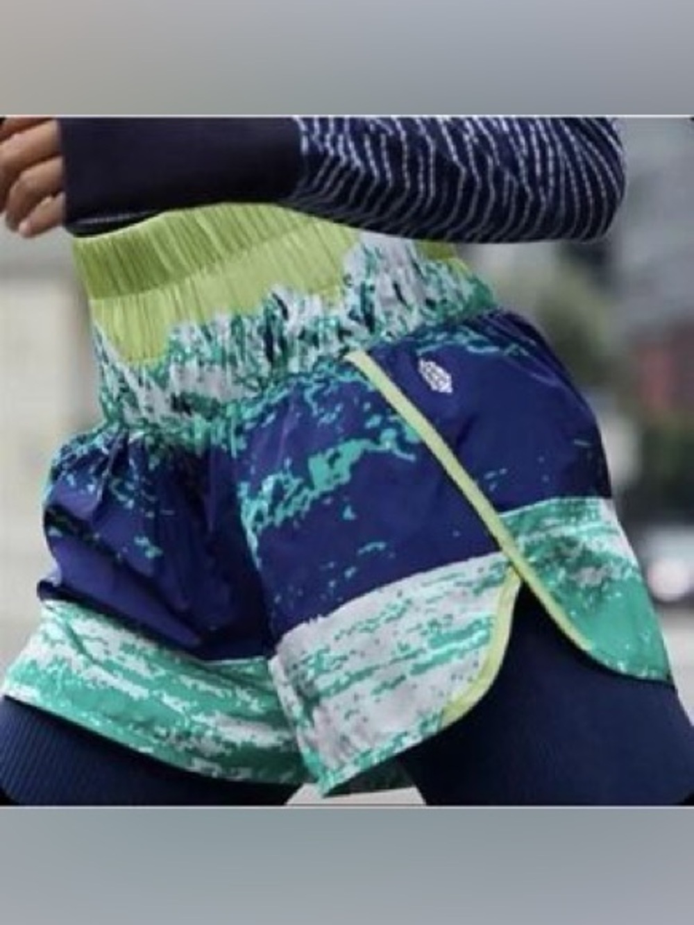 FP Movement by Free People Navy & Teal Athletic Shorts